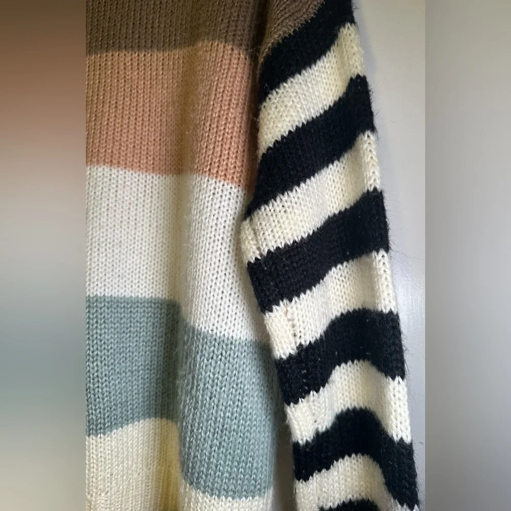 Daytrip Sweater Striped Crewneck Multi Colored Size L - Picture 5 of 6